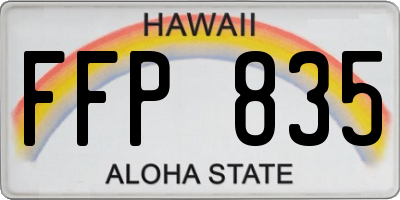 HI license plate FFP835