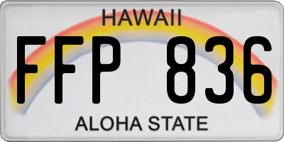 HI license plate FFP836