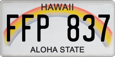 HI license plate FFP837