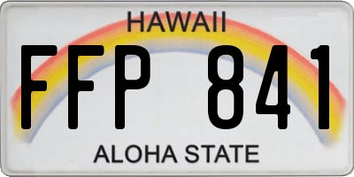 HI license plate FFP841