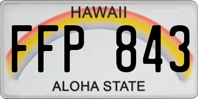 HI license plate FFP843