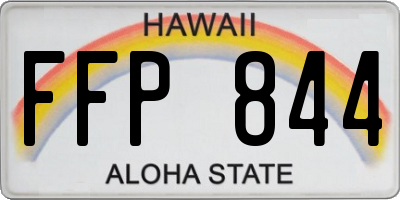 HI license plate FFP844