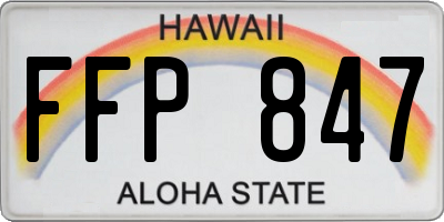 HI license plate FFP847