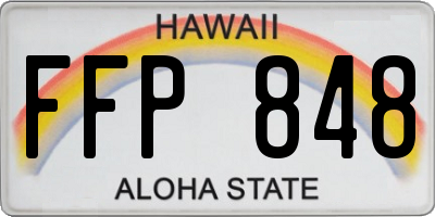 HI license plate FFP848
