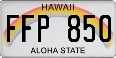 HI license plate FFP850