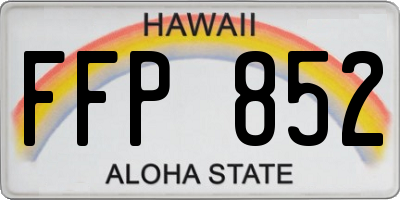 HI license plate FFP852
