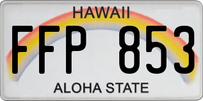 HI license plate FFP853