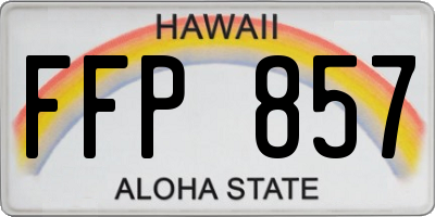 HI license plate FFP857