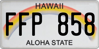 HI license plate FFP858