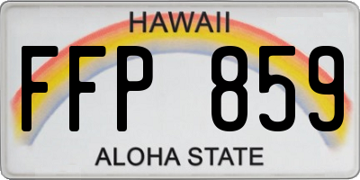HI license plate FFP859