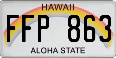 HI license plate FFP863