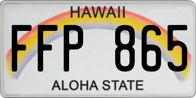 HI license plate FFP865