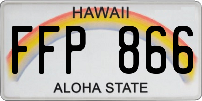 HI license plate FFP866