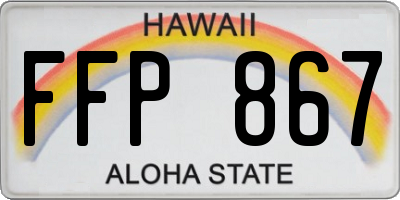 HI license plate FFP867