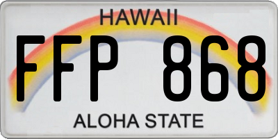 HI license plate FFP868