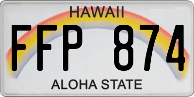 HI license plate FFP874