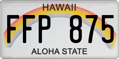 HI license plate FFP875