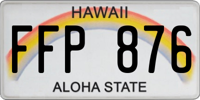 HI license plate FFP876