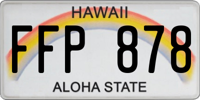 HI license plate FFP878