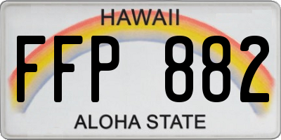 HI license plate FFP882