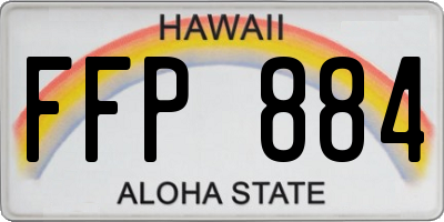 HI license plate FFP884