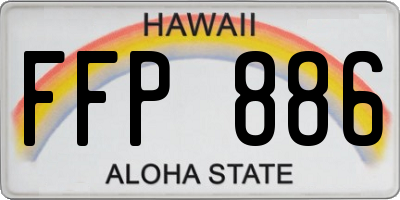 HI license plate FFP886
