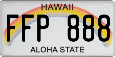 HI license plate FFP888