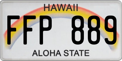HI license plate FFP889