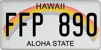 HI license plate FFP890