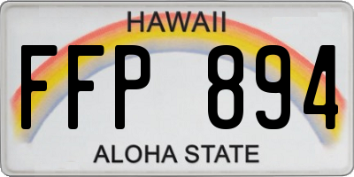 HI license plate FFP894