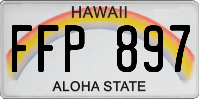 HI license plate FFP897