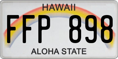 HI license plate FFP898