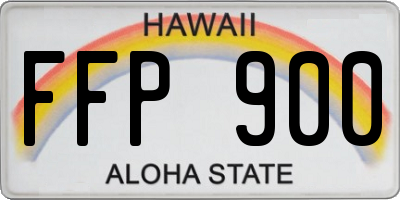 HI license plate FFP900