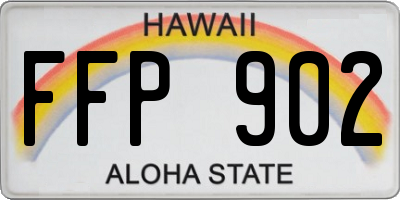 HI license plate FFP902