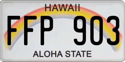 HI license plate FFP903