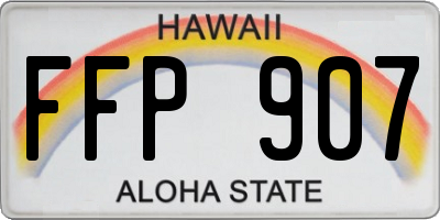 HI license plate FFP907