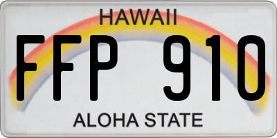 HI license plate FFP910