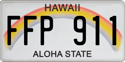 HI license plate FFP911
