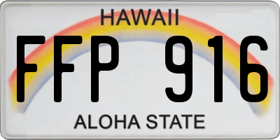 HI license plate FFP916