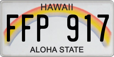 HI license plate FFP917