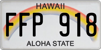 HI license plate FFP918