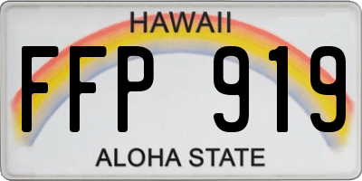 HI license plate FFP919