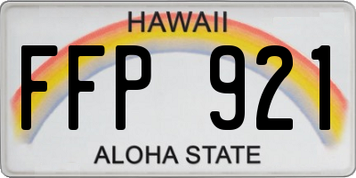 HI license plate FFP921