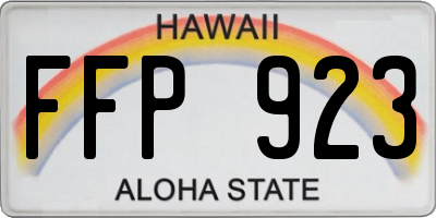 HI license plate FFP923