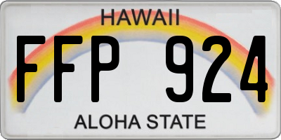 HI license plate FFP924