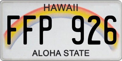 HI license plate FFP926
