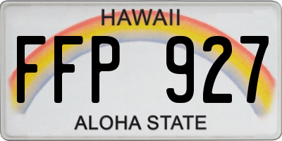 HI license plate FFP927