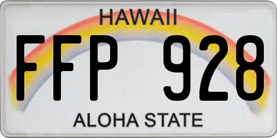 HI license plate FFP928