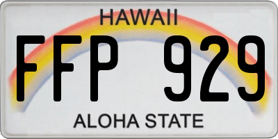 HI license plate FFP929