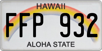 HI license plate FFP932